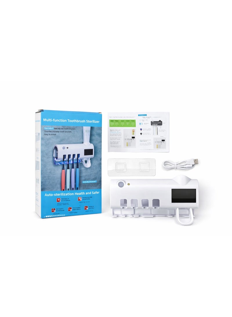 Multi-Function Toothbrush Sterilizer with Toothpaste Dispenser – Wall Mounted Automatic UV Toothbrush Holder - Image 3